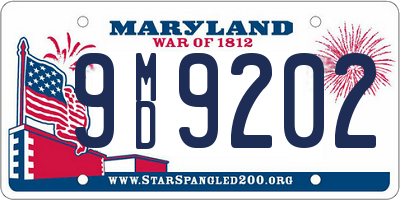 MD license plate 9MD9202