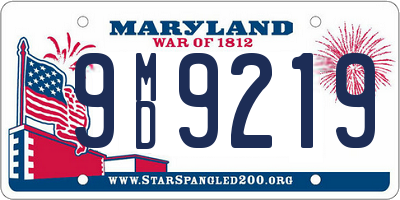 MD license plate 9MD9219