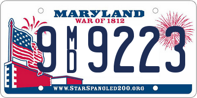 MD license plate 9MD9223