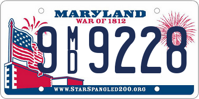 MD license plate 9MD9228
