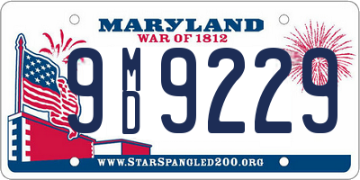 MD license plate 9MD9229