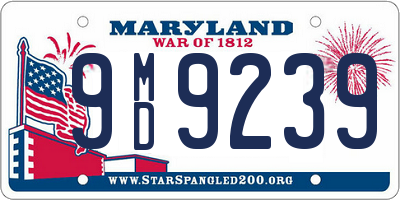 MD license plate 9MD9239