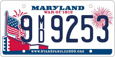 MD license plate 9MD9253