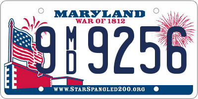 MD license plate 9MD9256