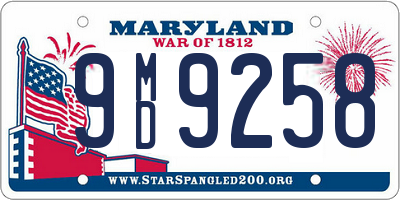 MD license plate 9MD9258