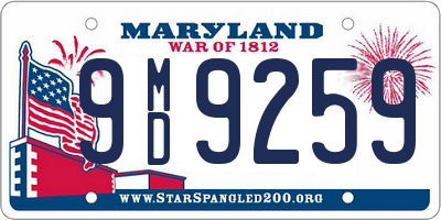 MD license plate 9MD9259