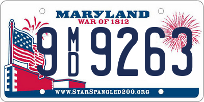 MD license plate 9MD9263