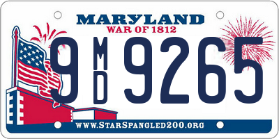 MD license plate 9MD9265