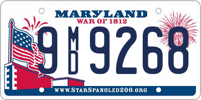 MD license plate 9MD9268