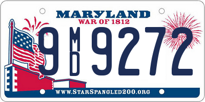 MD license plate 9MD9272