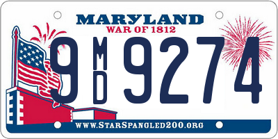 MD license plate 9MD9274