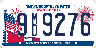 MD license plate 9MD9276