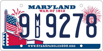 MD license plate 9MD9278