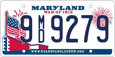 MD license plate 9MD9279