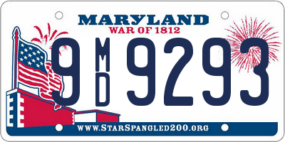 MD license plate 9MD9293