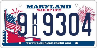 MD license plate 9MD9304