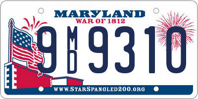 MD license plate 9MD9310