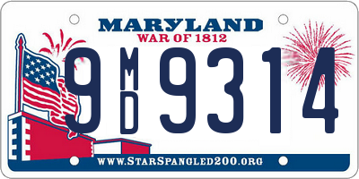 MD license plate 9MD9314