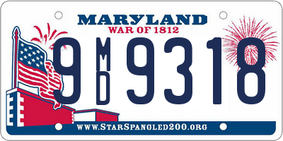 MD license plate 9MD9318