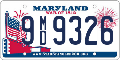 MD license plate 9MD9326