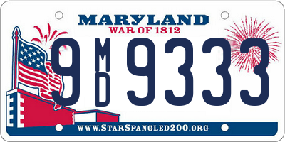 MD license plate 9MD9333