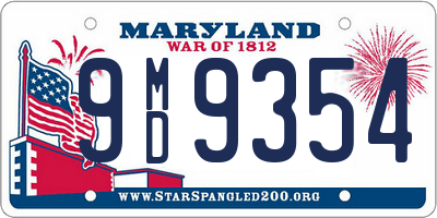 MD license plate 9MD9354