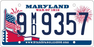 MD license plate 9MD9357