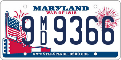 MD license plate 9MD9366