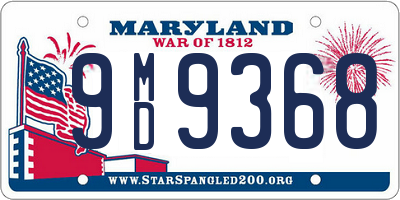 MD license plate 9MD9368