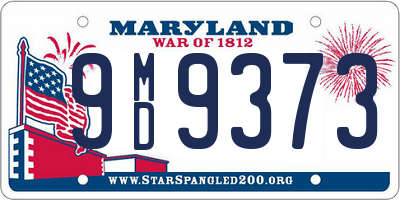 MD license plate 9MD9373