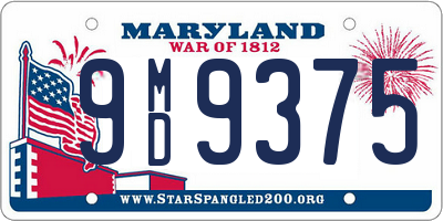 MD license plate 9MD9375