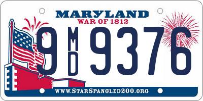 MD license plate 9MD9376