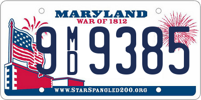 MD license plate 9MD9385