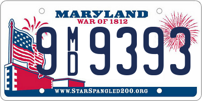 MD license plate 9MD9393