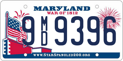 MD license plate 9MD9396