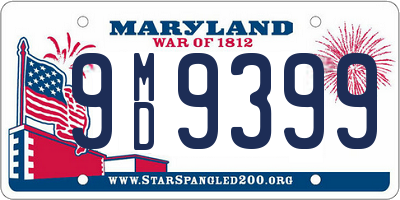 MD license plate 9MD9399