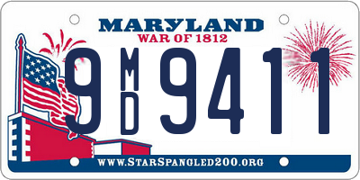 MD license plate 9MD9411