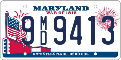 MD license plate 9MD9413