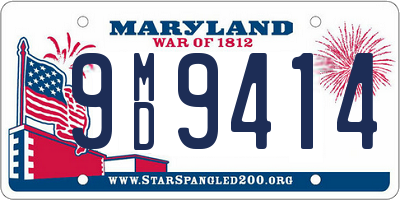 MD license plate 9MD9414