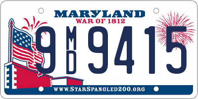 MD license plate 9MD9415