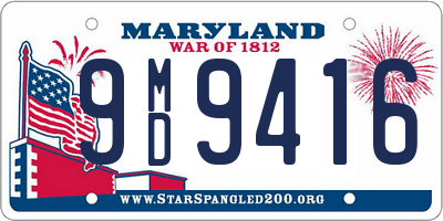 MD license plate 9MD9416