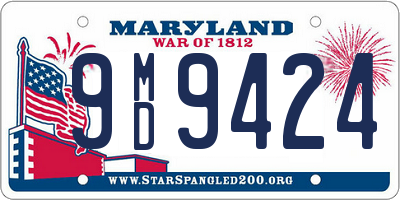 MD license plate 9MD9424