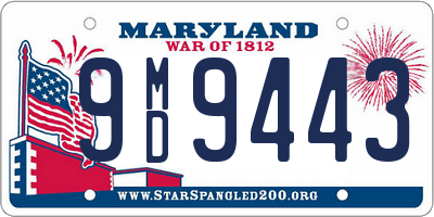 MD license plate 9MD9443