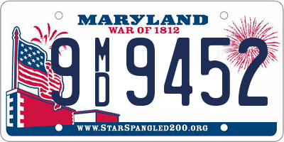 MD license plate 9MD9452