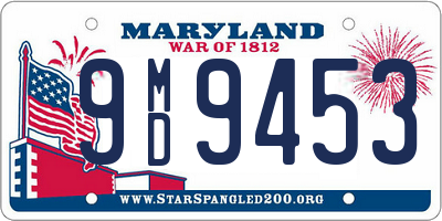 MD license plate 9MD9453