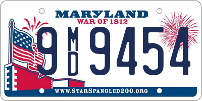MD license plate 9MD9454