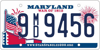 MD license plate 9MD9456