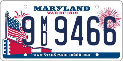 MD license plate 9MD9466