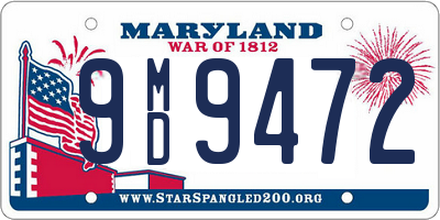 MD license plate 9MD9472