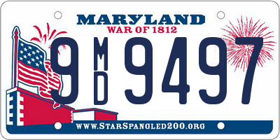 MD license plate 9MD9497